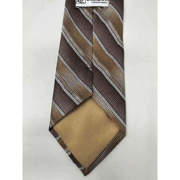 Brooks Brothers Silk Mens Neck Tie Squared Ribbed Geo Ancient Long 58 inches 4w - Picture 5 of 12